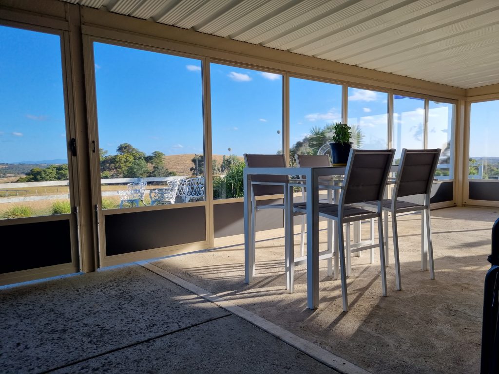Fully enclosed patio