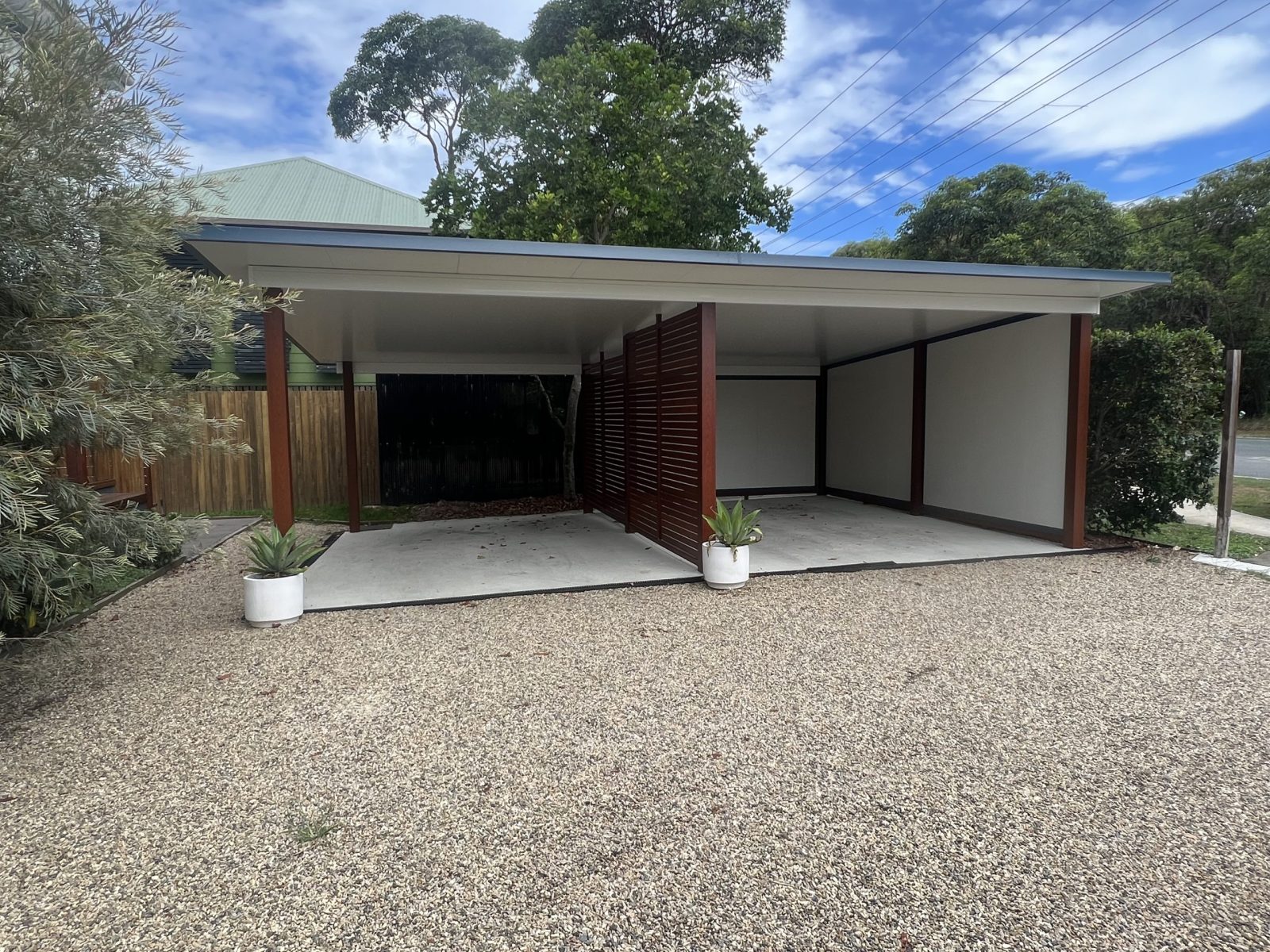 Apollo Patios Flat Roof Freestanding Double Carport